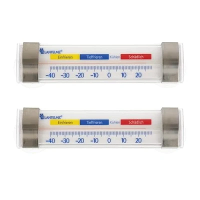 Abbildung von Lantelme Kühlschrankthermometer mit Saugnapf 7589, Spar Set 2 tlg., für Kühlschrank, Gefrierschrank, Kühltheke