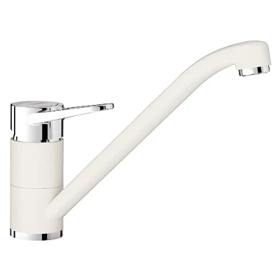 Abbildung von BLANCO WEGA II Küchenarmatur in silgranitweiß/chrom Hochdruck Rückflussverhinderer Keramik Kartusche Gesicherte Wasserqualität &amp; wassersparend
