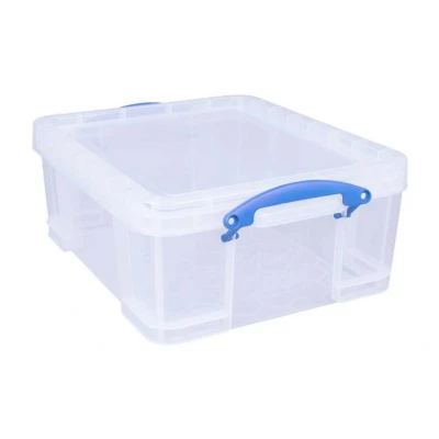 Abbildung von REALLY USEFUL BOX 18 Liter 480 x 390 200 mm für 93 CDs / 44 DVDs transparent