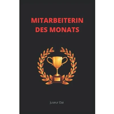 Abbildung von Mitarbeiterin des Monats: Lustiges kariertes Notizbuch im A5 Format für das Büro, die Schule und als Geschenk Kollegen Freude