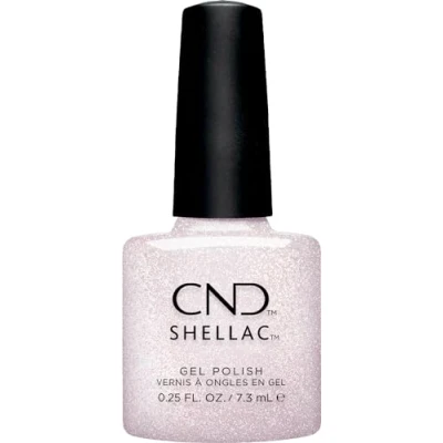 Abbildung von CND Shellac Night Brilliance semi transparent gold glitzer Nr. 468 Original UV Lack Nageldesign Gleam &amp; Glow collection