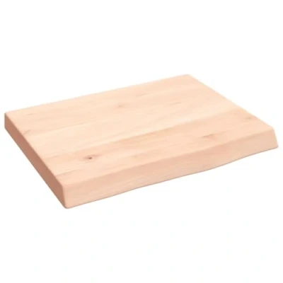 Abbildung von vidaXL Waschtischplatte, Multifunktional Arbeitsplatte mit Naturkante, Waschtischkonsole Tischplatte für Badezimmer, Holzplatte Platte Badmöbel, 40x30x(2 4) cm Massivholz Unbehandelt