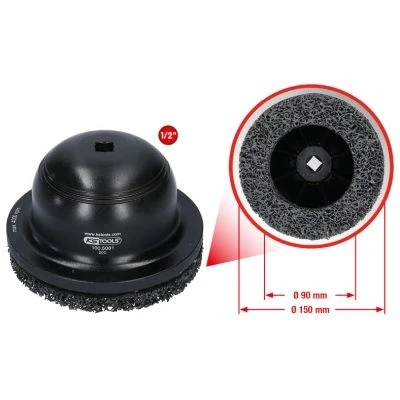 Abbildung von KS Tools 100.5080 Aluminium Radnabenschleifer Satz Ø 150 mm, Innen 90 2 tlg