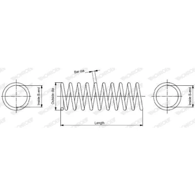 Abbildung von MONROE SP3847 Fahrwerksfeder MERCEDES BENZ: C Klasse T modell, Limousine