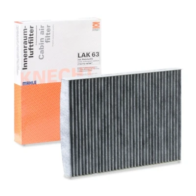 Abbildung von MAHLE ORIGINAL LAK 63 Innenraumfilter Aktivkohlefilter 283,0 207 30,0 VOLKSWAGEN: Bora Variant, New Beetle Cabrio, Golf 4 AUDI: A3 Schrägheck