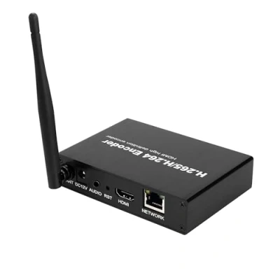 Abbildung von EXVIST H.265 1080P WiFi HDMI Video Encoder W/SD Card Slot Max 128G DDNS HTTP RTMP RTSP TS UDP Kompatibel mit ONVIF/Hikvision für IPTV Live Streaming auf YouTube Facebook Vimeo usw.