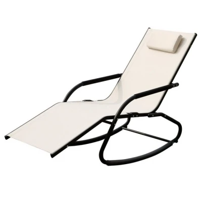 Abbildung von SVITA Schaukelstuhl FJON, Schaukelliege, Gartenliege, Liegestuhl, Sonnenliege, Beige