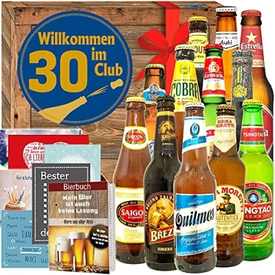 Abbildung von Wilkommen im Club 30 / Geschenk runder Geburtstag 12 Biere aus der Welt