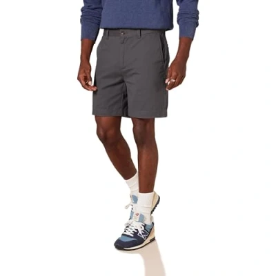 Abbildung von Amazon Essentials Herren Shorts, Schmale Passform, 18 cm, Grau, 31W