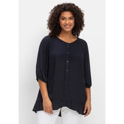 Abbildung von Sheego Bluse, Damen, Größe: 40, Tiefblau