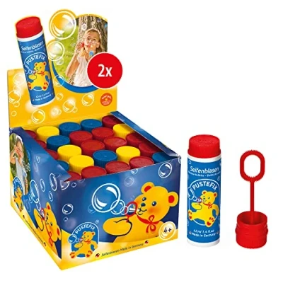 Abbildung von PUSTEFIX Seifenblasen Set I 2 x 25 Klassik 42ml Bunte Rainbow Bubbles Made in Germany für Hochzeit, Kindergeburtstag, Standesamt, Polterabend 50 42 ml Vorteilspack
