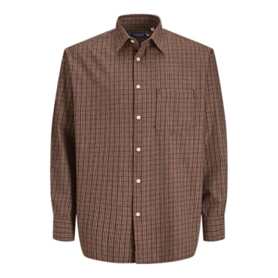 Abbildung von Jack &amp; Jones Jorrobb Check Hemd, Herren, Größe: Small, Brown