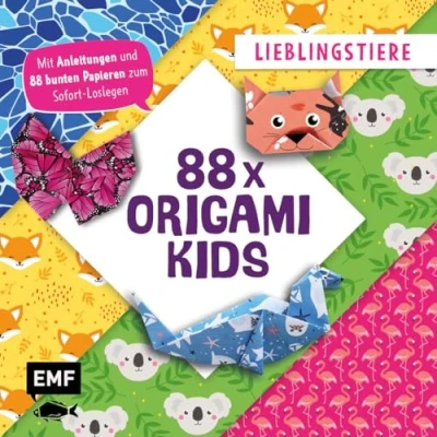 Abbildung von 88 x Origami Kids Lieblingstiere: Mit Anleitungen und bunten Papieren zum Sofort Loslegen