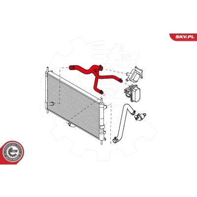 Abbildung von ESEN SKV 24SKV338 Kühlerschlauch Motorkühler EPDM (Ethylen Propylen Dien Kautschuk) FORD: Transit Mk5 Bus, Kastenwagen