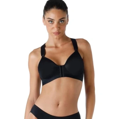 Abbildung von LOVABLE Damen Sportivo Alto Impatto Con Allacciatura Frontale Active Comfort BH, Schwarz, 34 / B