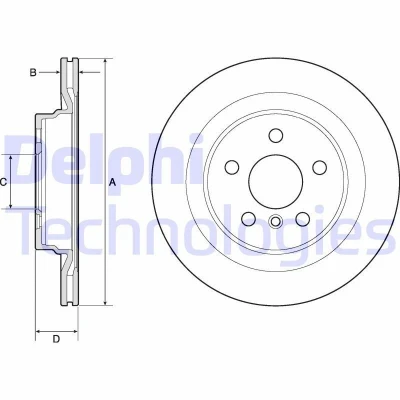 Abbildung von DELPHI BG4778C Bremsscheibe 300 20 5 Belüftet beschichtet unbehandelt ohne Radlager, ABS Sensorring BMW: 2 Gran Tourer, Active X1