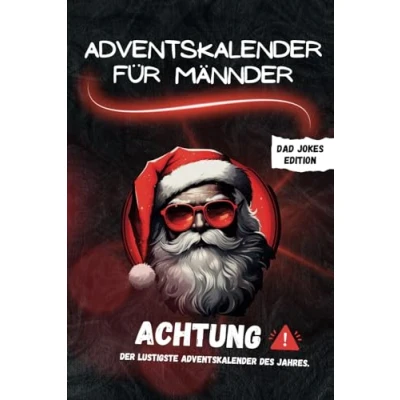 Abbildung von Adventskalender für Männer: &#039;Dad Jokes&#039; Edition: ACHTUNG! Der lustigste des Jahres! Das perfekte Geschenk mit 24 Tagen voller Flachwitze im Advent.