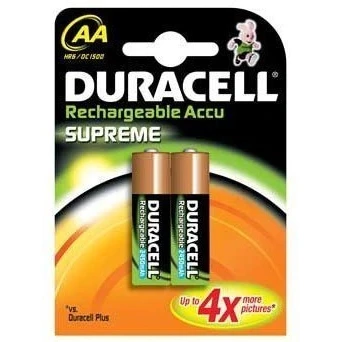 Abbildung von Duracell Supreme HR6 Batterie 2 x AA NiMH 2450 mAh, D203679