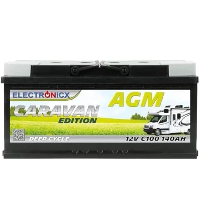 Abbildung von Electronicx Premium AGM Batterie 140Ah 12V für Wohnwagen, Wohnmobile, Solarbatterie, Boot: Solar Mover kompatibel, optimale Versorgungsbatterie 140 Ah