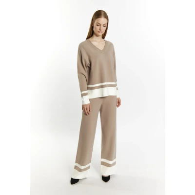 Abbildung von Dreimaster Baradello Strickpullover, Damen, Größe: 40, Schlamm wollweiss