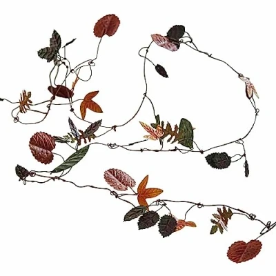 Abbildung von Loberon Girlande Merel, biegsamer Draht, herbstlicher Charme, flexibel zu drapieren, handgearbeitet, filigranes Design, Dekoration, Wohn Accessoire, Eisen, bunt