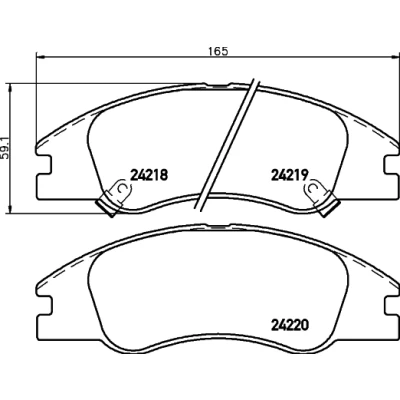 Abbildung von HELLA 8DB 355 012 041 Bremsbelagsatz mit akustischer Verschleißwarnung KIA: Cerato Limousine, Schrägheck