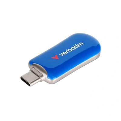 Abbildung von Verbatim Plectra USB C Stick 64 GB, 3.2 Gen 1 Flash Drive, kompakter Speicherstick mit bis zu 100 MB/s, Speicher für iPad, iPhone, Smartphone, Laptop, PC, kompatibel Mac/Windows