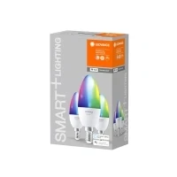 Abbildung von LEDVANCE SMART+ WiFi Candle Multicolour, Intelligentes Leuchtmittel, WLAN, Weiß, Integrierte LED, E14, 2700 K