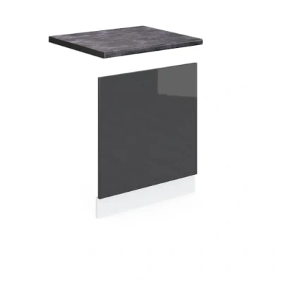 Abbildung von Vicco Frontblende R Line, Anthrazit Hochglanz/Weiß, 60 cm, AP