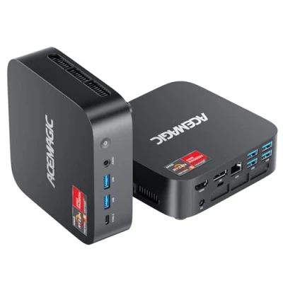 Abbildung von ACEMAGICIAN K1 Mini PC, AMD Ryzen 5 7430U (6C/12T, up to 4.3Ghz),32GB DDR4 512GB M.2 SSD Computer mit Windows 11 Pro WiFi 6 BT 5.2 4K Triple Display Type C