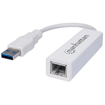 Abbildung von Manhattan USB 3.0 auf Gigabit Ethernet Adapter 10/100/1000 Mbit/s weiß 506847