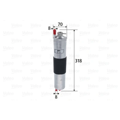 Abbildung von VALEO 587034 Kraftstofffilter Leitungsfilter BMW: 3 Limousine, Touring, Coupe