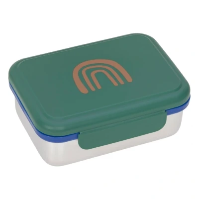Abbildung von LÄSSIG Kinder Brotdose Edelstahl Lunchbox Frühstücksbox Nachhaltig Kindergarten Schule/Lunchbox Stainless Steel Little Gang Rainbow green