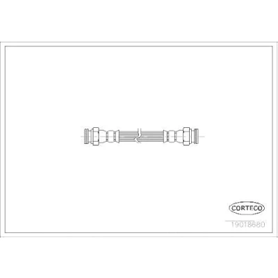Abbildung von CORTECO 19018680 Bremsschläuche Hinterachse 235 SKODA: FELICIA 1, Favorit Schrägheck