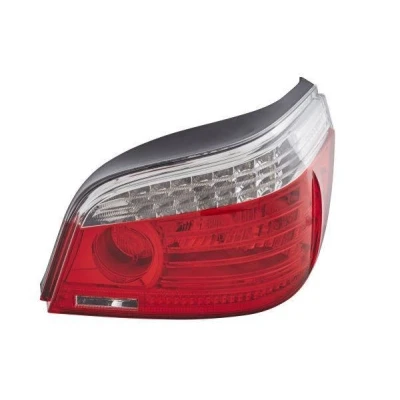 Abbildung von HELLA 2VP 009 425 121 Rückleuchte rechts LED, P21W, W16W 12 glasklar, Rot mit Glühlampen Lampenträger BMW: 5 Limousine