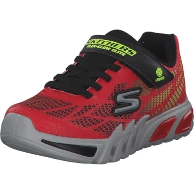 Abbildung von Skechers Jungen 400137l Rdbk Sneaker, Red Synthetic Black Yellow Trim, 34.5 EU