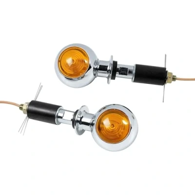 Abbildung von ShinYo Motorrad Blinker E geprüft Lenkerendenblinkerpaar Bull&#039;s Eye 12V/H21 Metall chrom, Unisex, Multipurpose, Ganzjährig