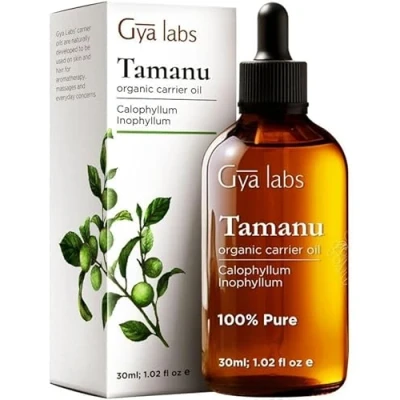 Abbildung von Gya Labs Bio Tamanu Öl für Haut und Gesicht 100% natürlich, kaltgepresst, unraffiniert, das Haar, beruhigend erneuernd (30 ml)