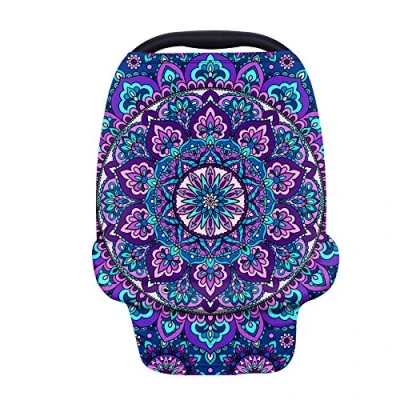 Abbildung von TOADDMOS Böhmisches Mandala Blumenmuster, dehnbar, für Babyautositz, Stillbezug, weich, atmungsaktiv, Einkaufswagen/Hochstuhl/Kinderwagen