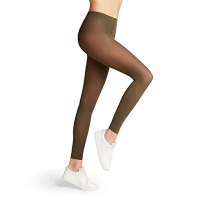 Abbildung von FALKE Damen Leggings Pure Matt 50 DEN W LE halb blickdicht einfarbig 1 Stück, Grün (Military 7826), S M