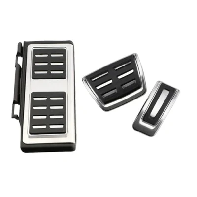 Abbildung von Bremse Pedalkappen Für VW Touran LHD 2016 2017 2018 2019 2020 2021 Gas Rest Pedal Schutz Abdeckung Edelstahl Auto Pedale Pedale(Farbe:at with Rest)