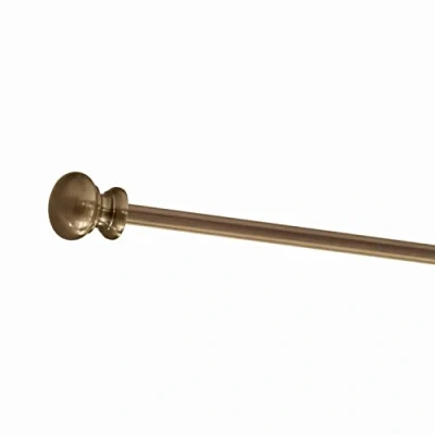 Abbildung von Loberon Gardinenstange Henderson, Elegantes Design, matt glänzendes Finish, ausziehbar, Teleskopstange, Vorhangstange, Edelstahl, Aluminium, Eisen, antikmessing