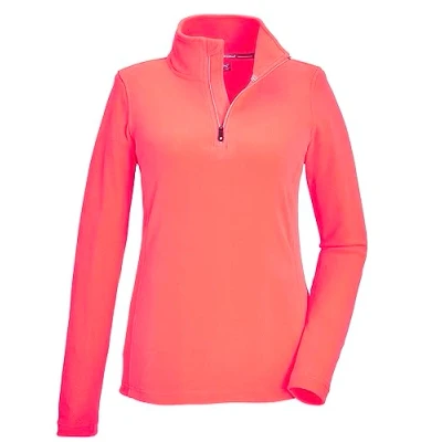 Abbildung von killtec Damen Fleeceshirt mit Stehkragen und Reißverschluss KSW 101 WMN FLC SHRT, neon Coral, 46, 40880 000