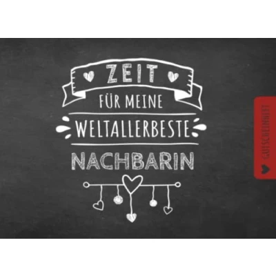 Abbildung von Gutscheinheft Nachbarin: Personalisiertes Gutscheinbuch Nachbarin 50 Gutscheinen zum einlösen: 25 vorgefertigt + selber Ausfüllen und ... Weihnachten oder Weihnachstgeschenk