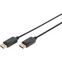 Abbildung von DIGITUS DisplayPort Anschlusskabel, DP St/St, 3,0m, m/Verriegelung, DP, 1.1a konform Schwarz