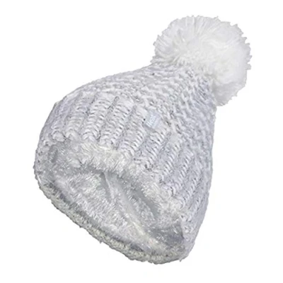 Abbildung von HEAT HOLDERS Damen Winter Warm Strick Beanie/Mütze mit Bommel und Fleecefutter (One Size, Light Grey (Lund))