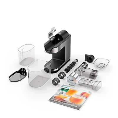 Abbildung von Philips Slow Juicer &quot;HR1949/20&quot;, 200 W, Avance Collection, mit Tropfstop, QuickClean und 1 l Saftbehälter
