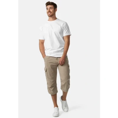 Abbildung von Indicode Jeans MIT GÜRTEL Nicolas Shorts, Herren, Größe: Medium, Greige