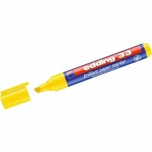 Abbildung von edding 10 x Pigmentmarker 33 Brilliant Paper Marker 1 5mm gelb