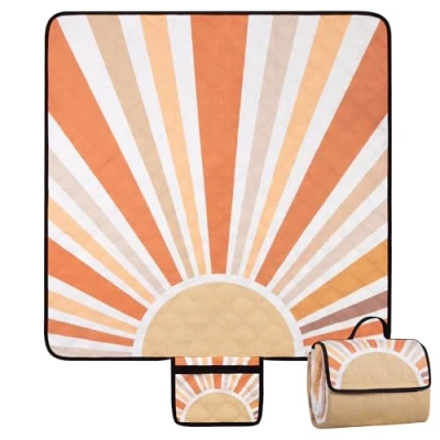 Abbildung von Jopee Picknickdecke 200x200cm, Wasserdicht Unterseite Stranddecke Sandfrei für 4 6 Personen, Tragbare und Faltbare Strandmatte mit Tragegriff, Campingdecke Park, Garten, Strand, Wandern, Reisen
